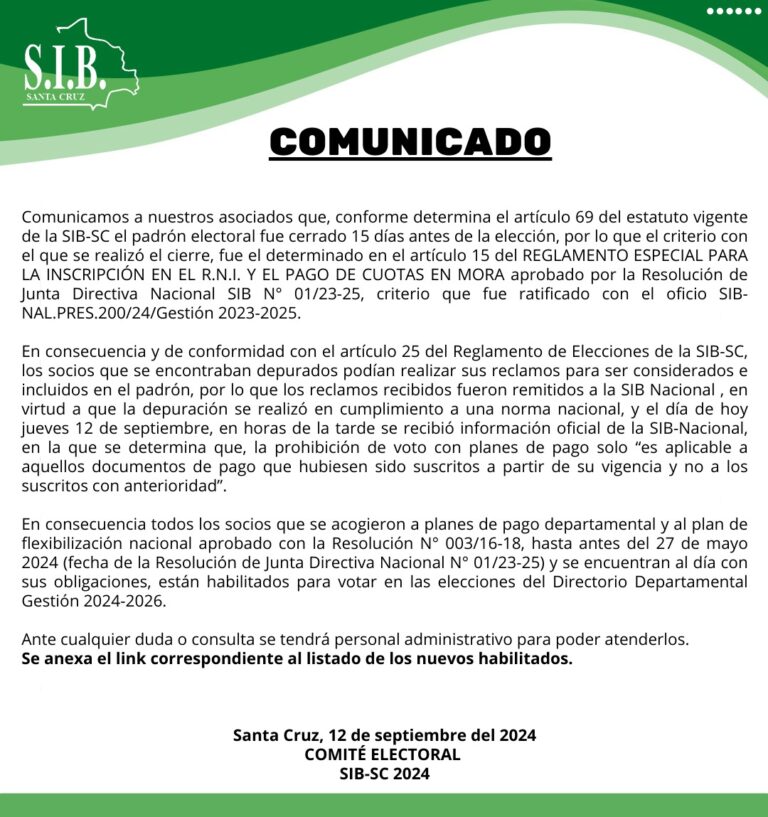 COMUNICADO